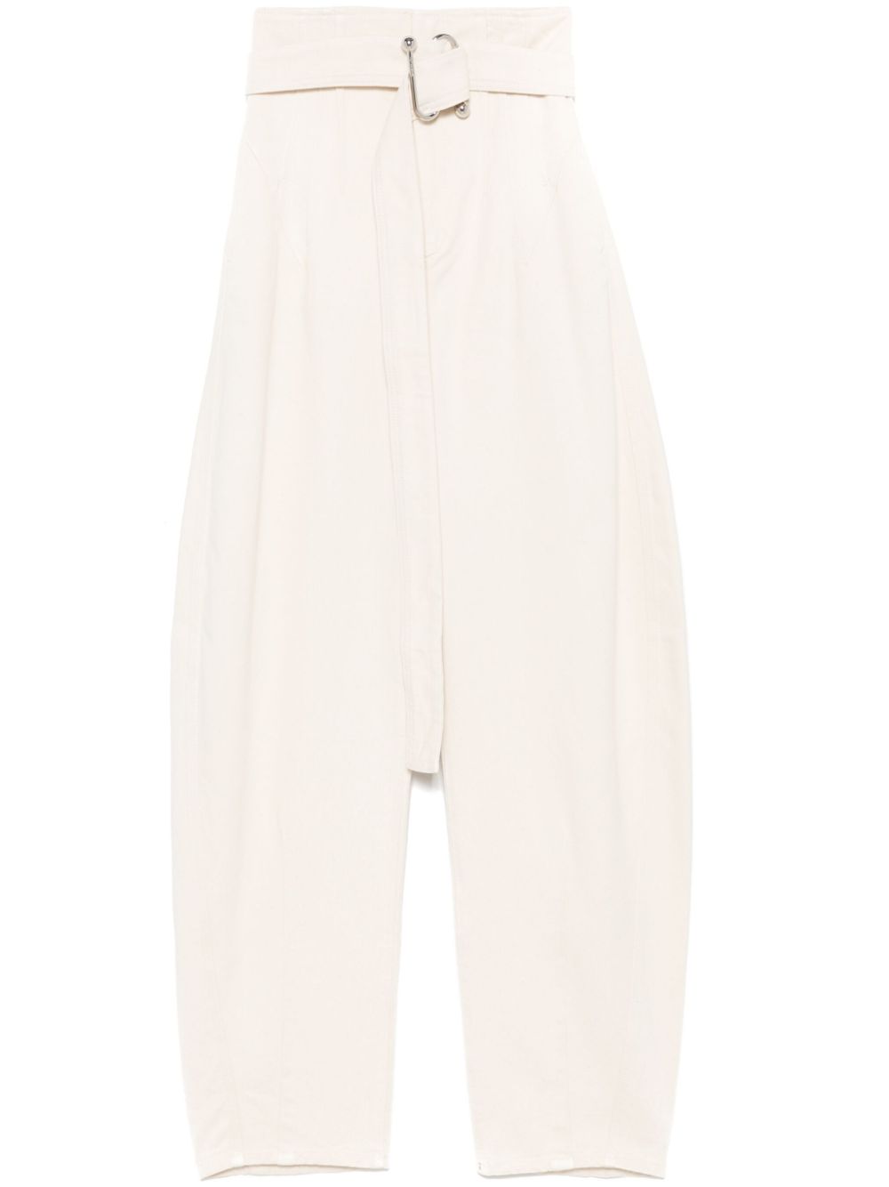 SportMax Belted Cotton Barrel Pants