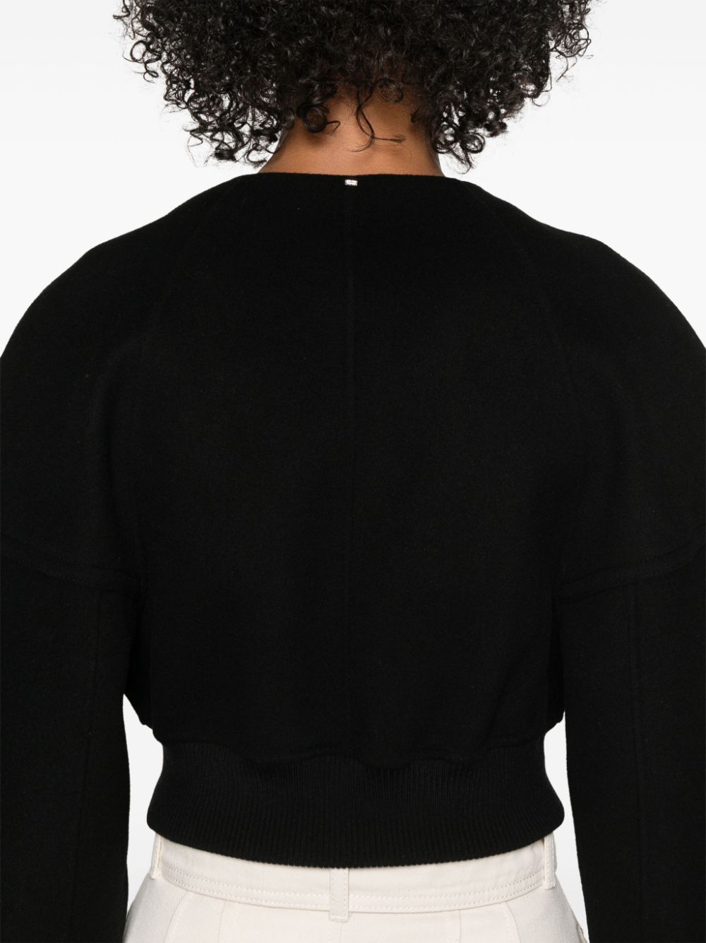 SPORTMAX PRE Cropped Wool Jacket Black