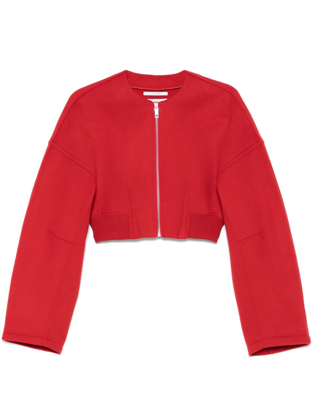 SPORTMAX PRE Cropped Wool Jacket Red