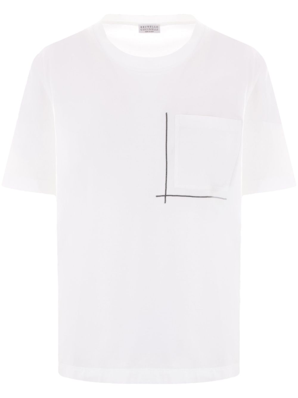 Brunello Cucinelli Cotton Chest Pocket T-Shirt White