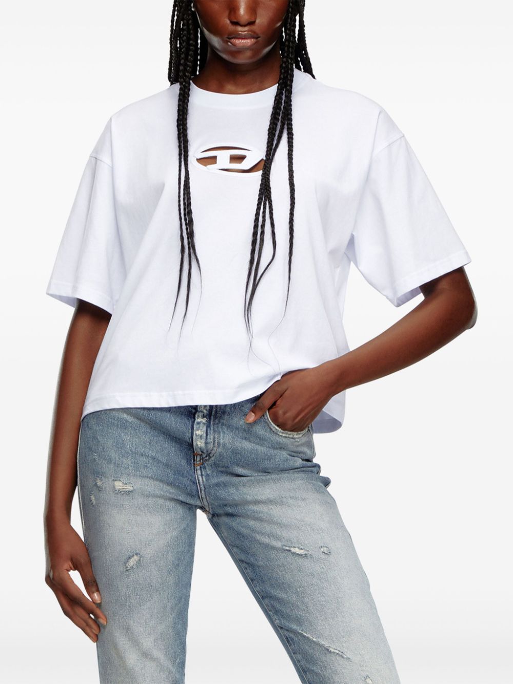 Diesel Oval D Logo T-Shirt White