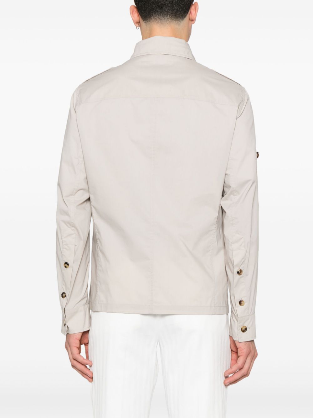 Brunello Cucinelli Cotton Blend Jacket In Beige