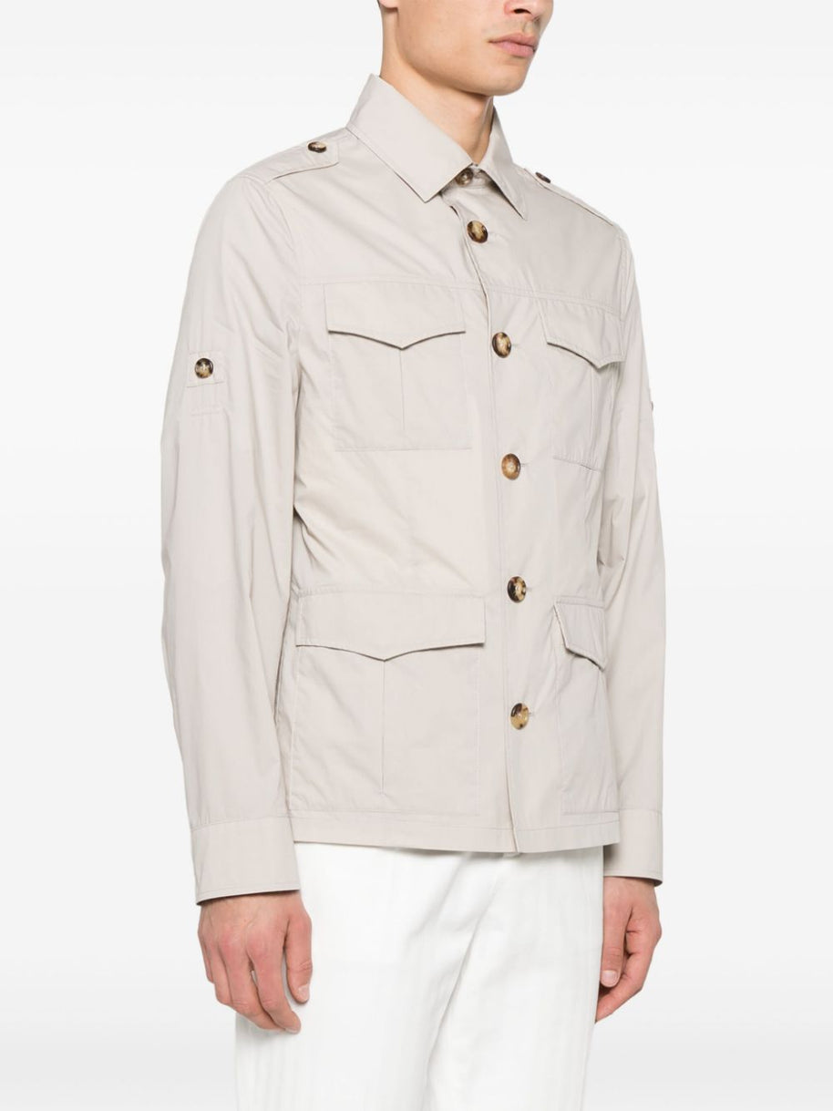 Brunello Cucinelli Cotton Blend Jacket In Beige