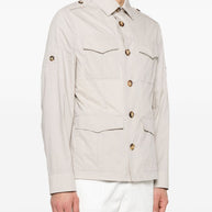 Brunello Cucinelli Cotton Blend Jacket In Beige