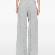 Brunello Cucinelli Wide Leg Pants In Light Grey