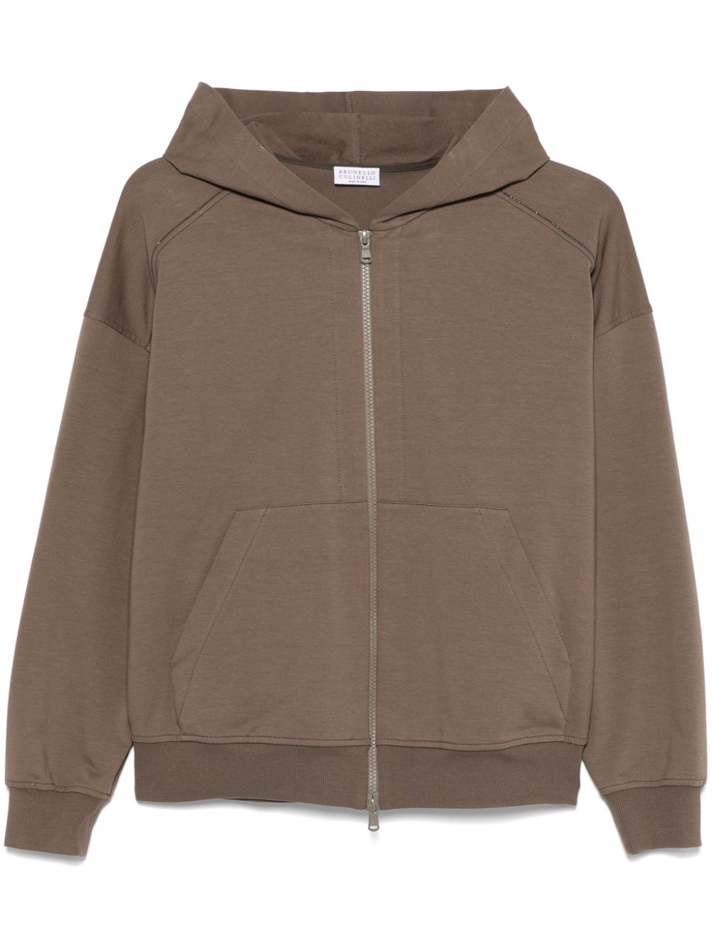 Brunello Cucinelli Full Zip Hooded Sweatshirt Chocolate Brown