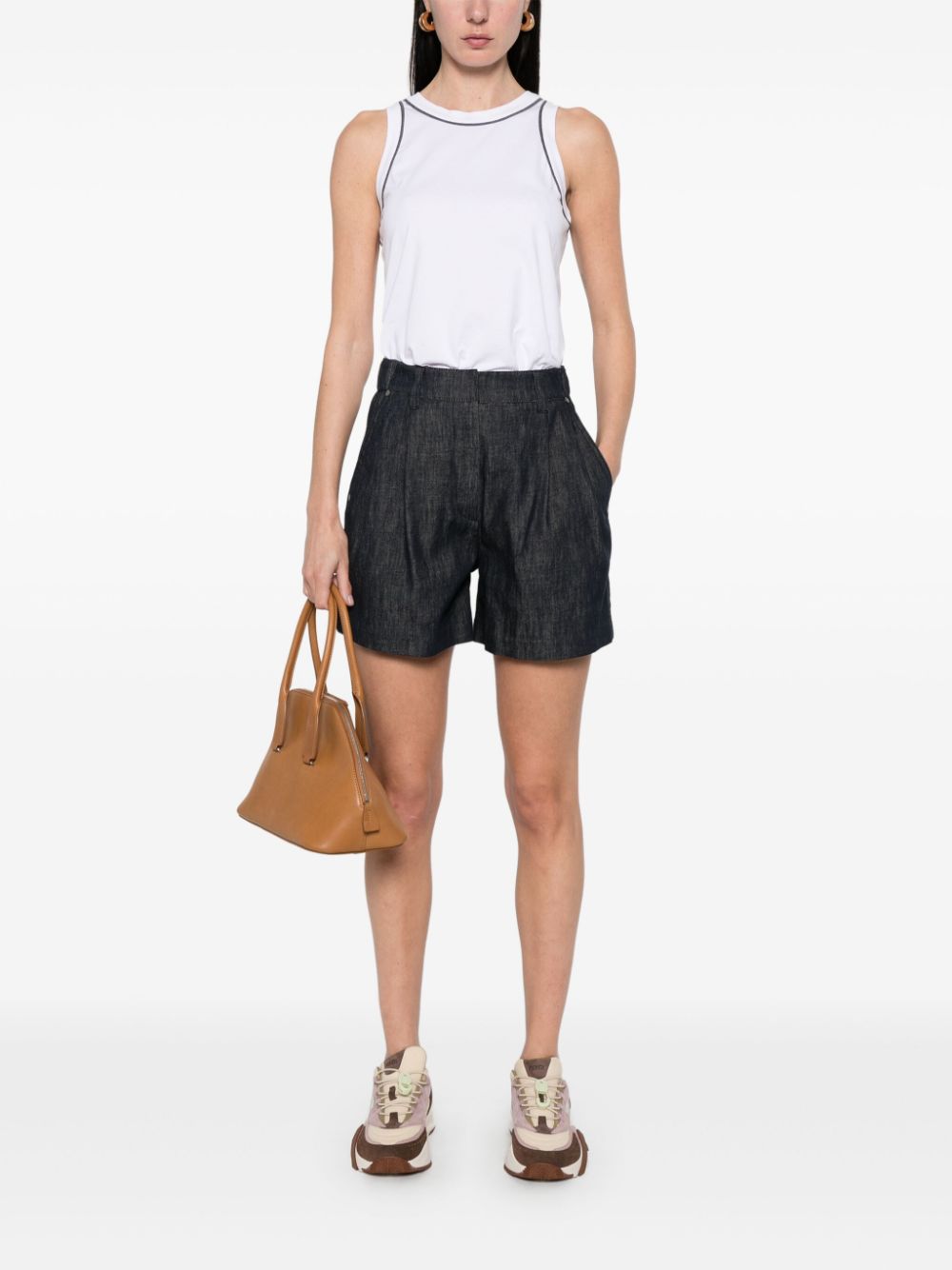 Brunello Cucinelli Indigo Blue Cotton Denim Shorts