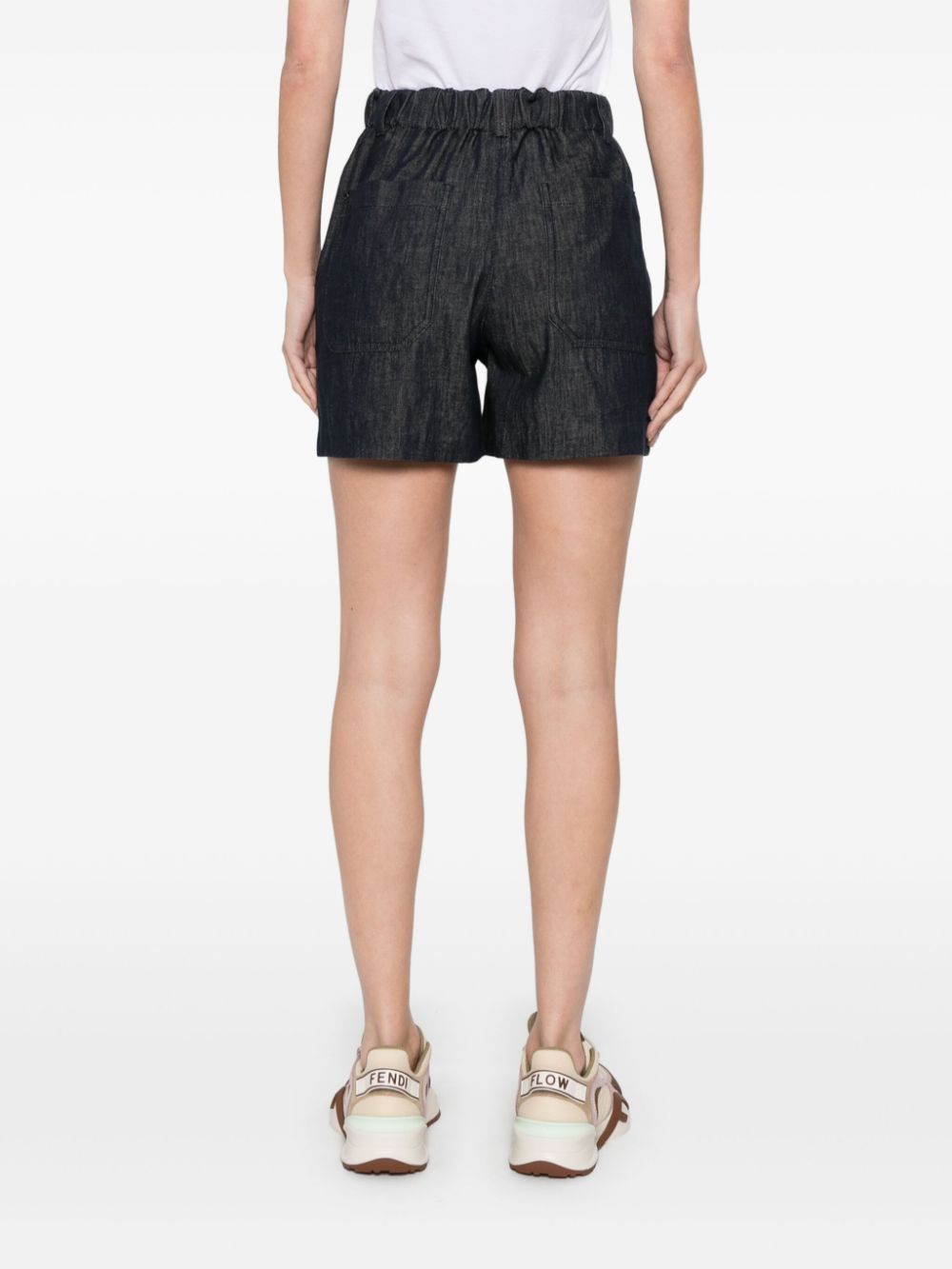 Brunello Cucinelli Indigo Blue Cotton Denim Shorts