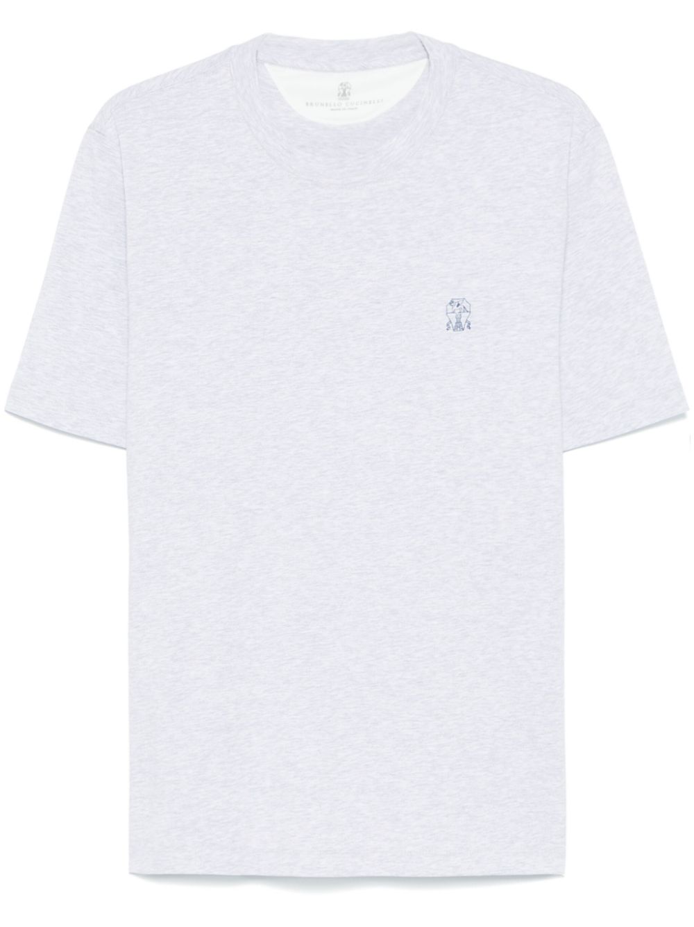 Brunello Cucinelli Cotton T-Shirt Light Grey