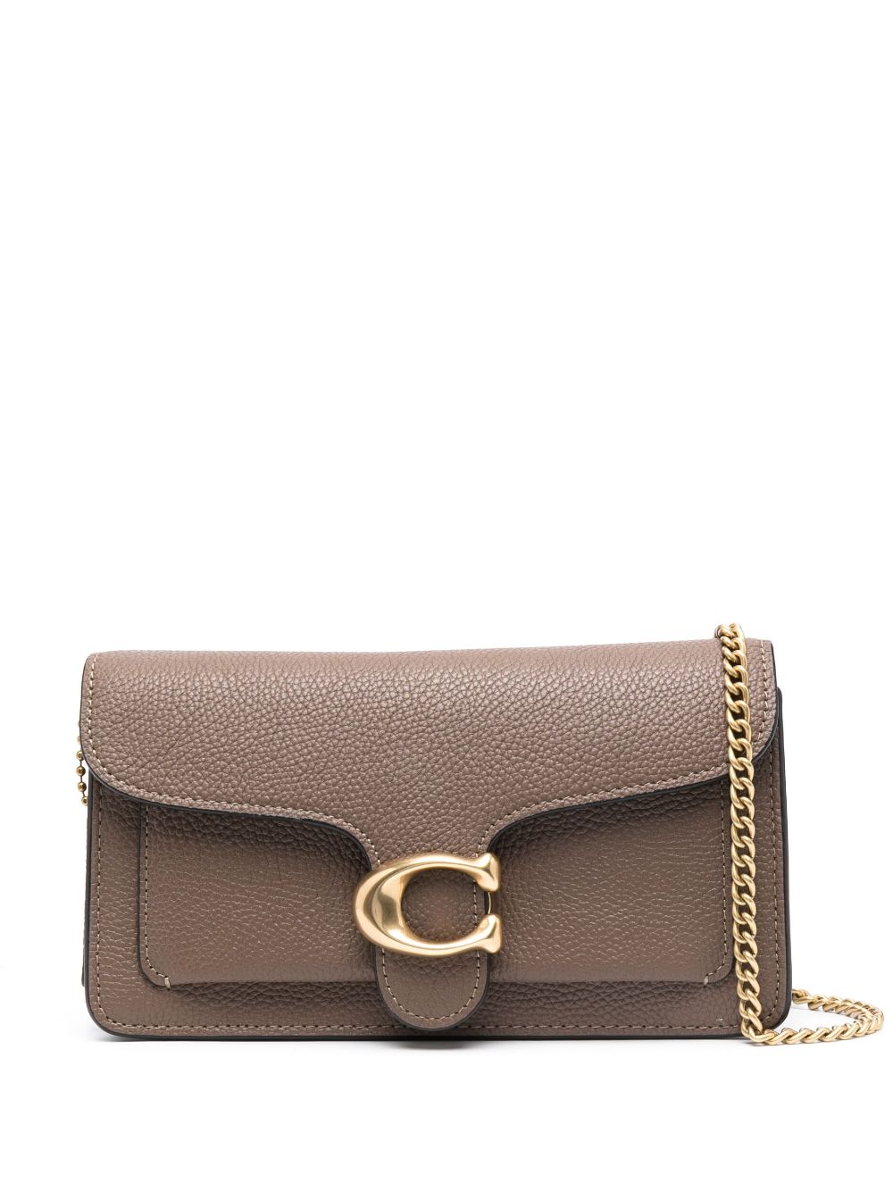 Coach Tabby Clutch With Chain Strap In Brown