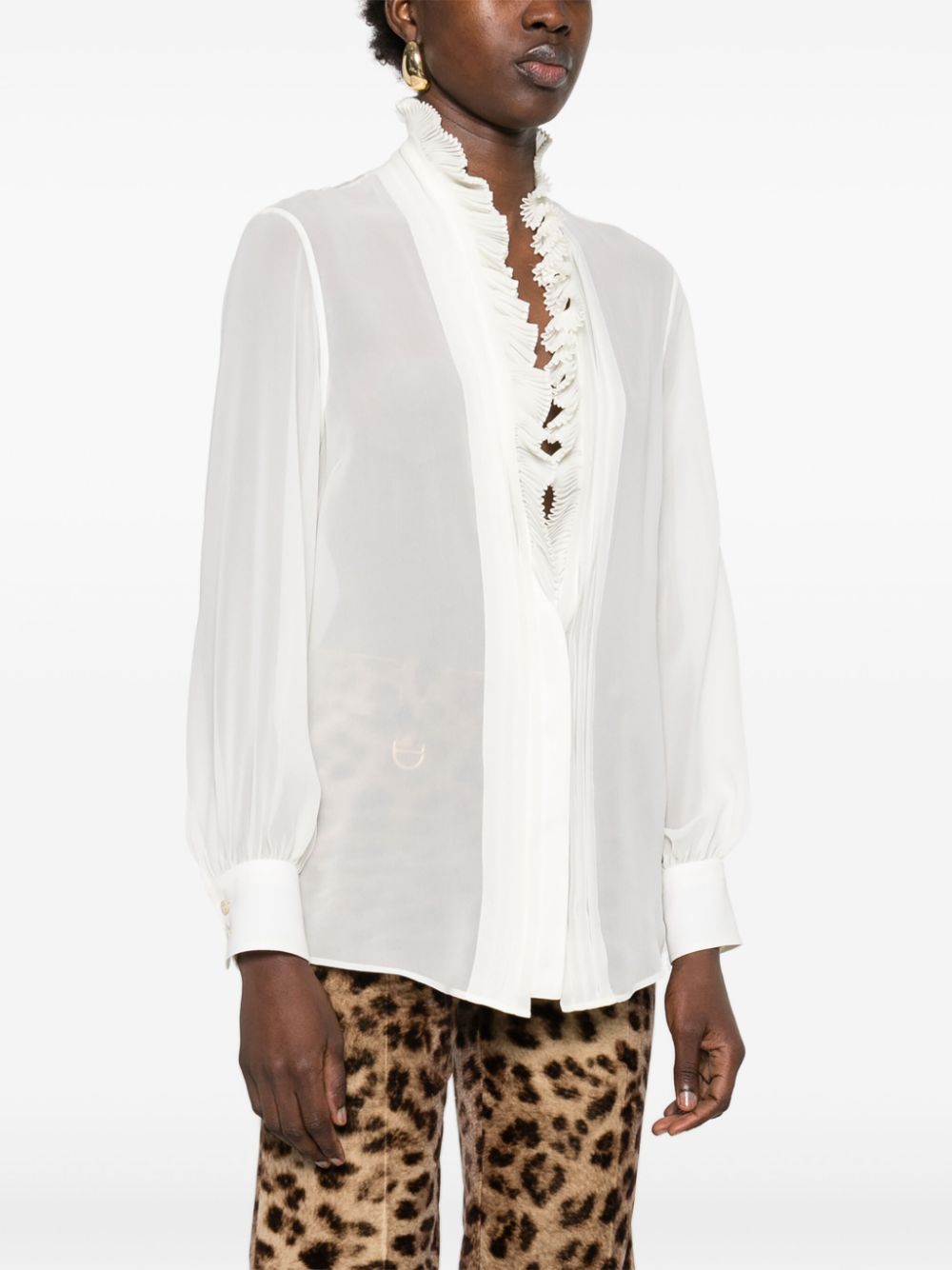 Tom Ford Silk Georgette Blouse White