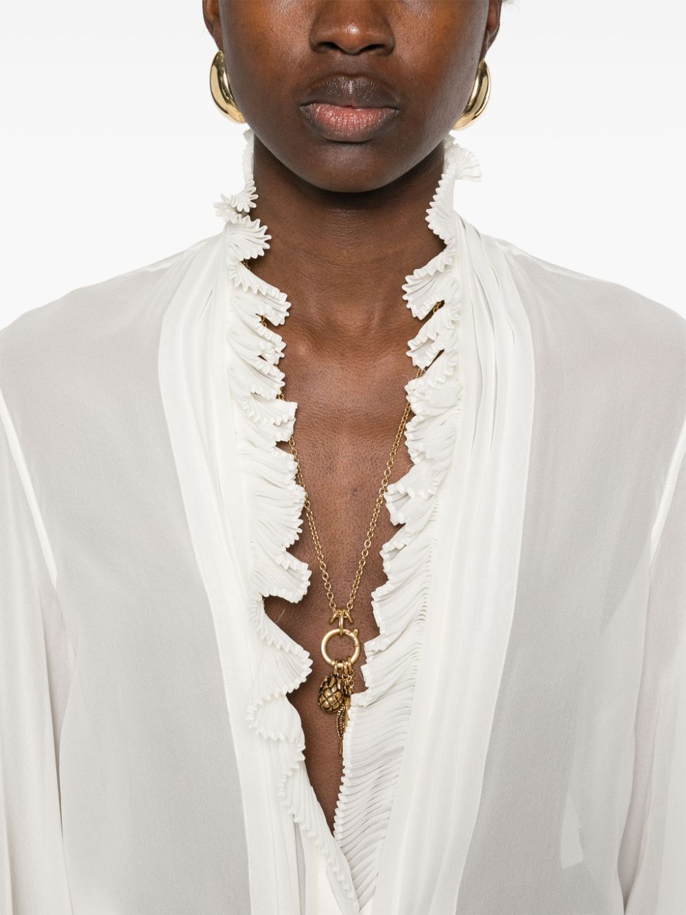 Tom Ford Silk Georgette Blouse White