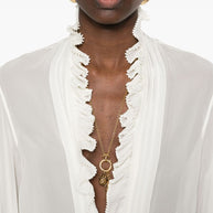 Tom Ford Silk Georgette Blouse White