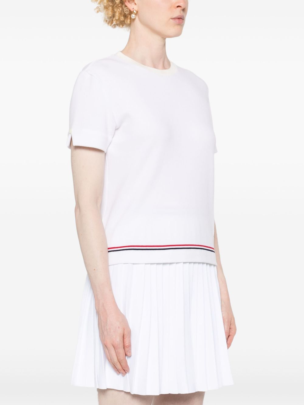 Thom Browne Cotton Pique Knit Top