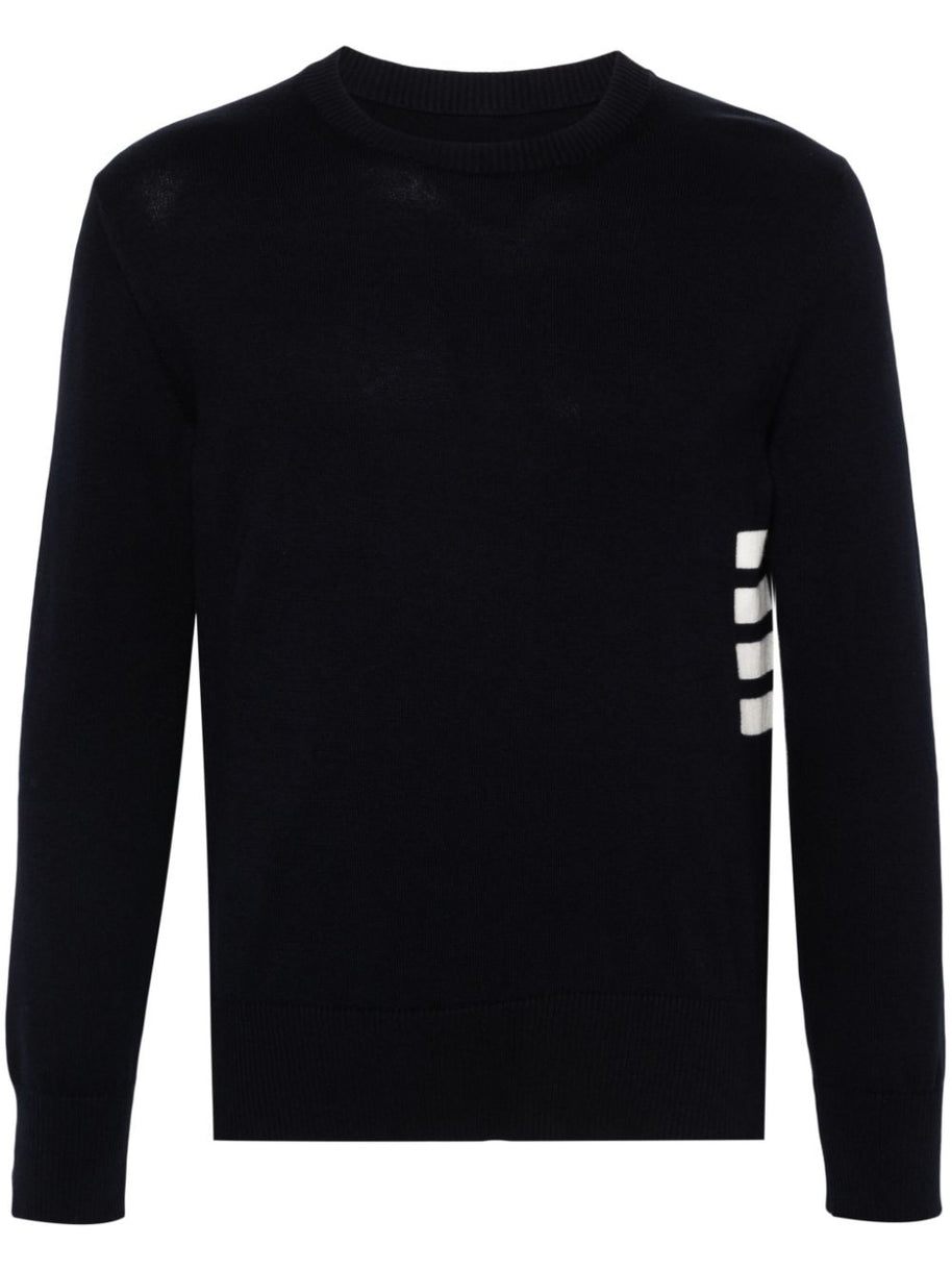 Thom Browne Navy Blue Cotton Sweater