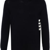 Thom Browne Navy Blue Cotton Sweater