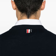 Thom Browne Navy Blue Cotton Sweater