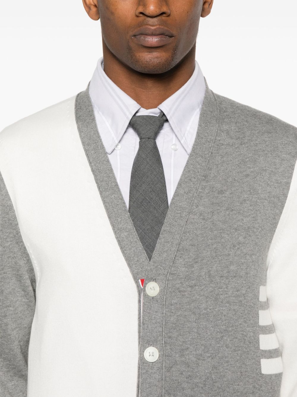 Thom Browne Medium Grey Cotton Cardigan