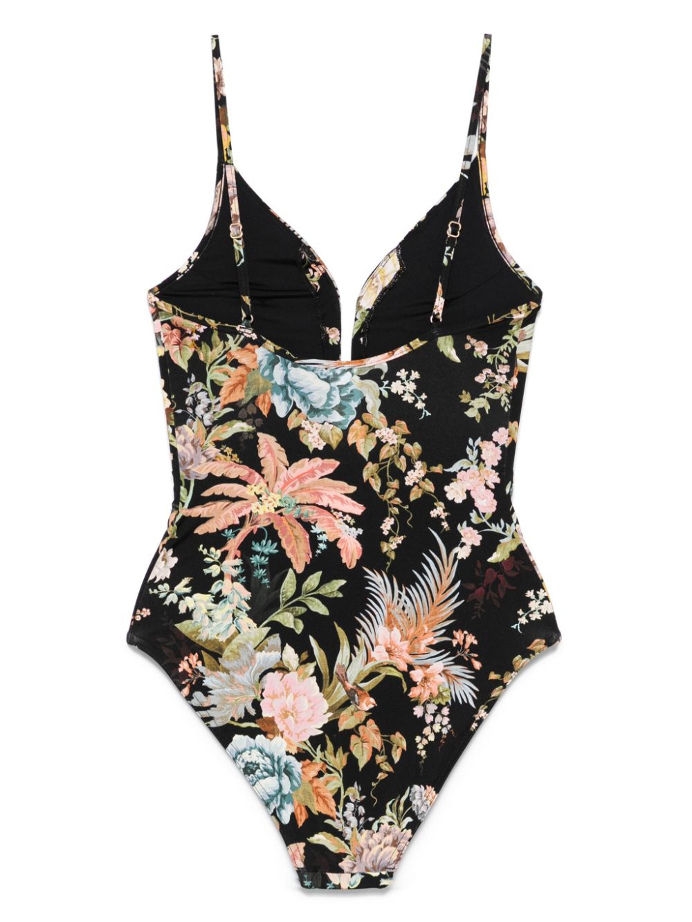 Zimmermann Tallow Plunge One-Piece Swimsuit Black