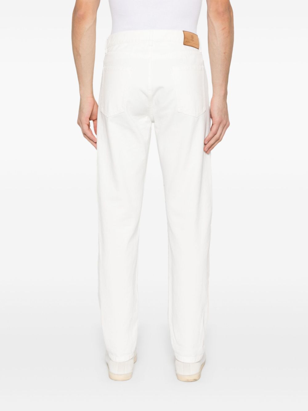 Brunello Cucinelli Denim Cotton Jeans In White