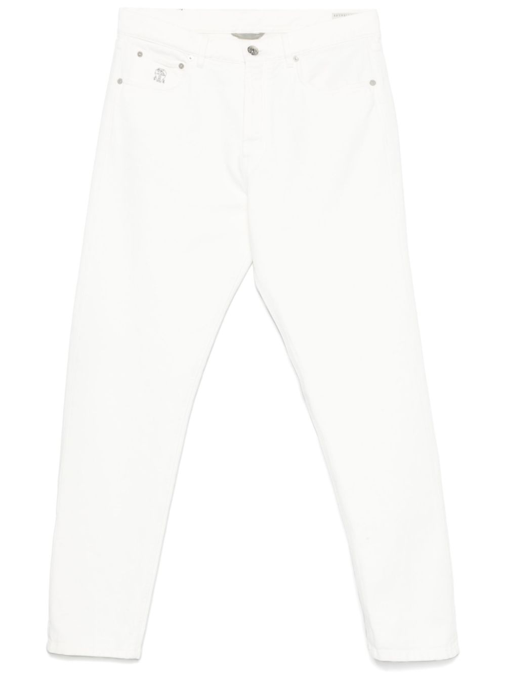 Brunello Cucinelli Denim Cotton Jeans In White