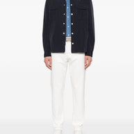 Brunello Cucinelli Denim Cotton Jeans In White