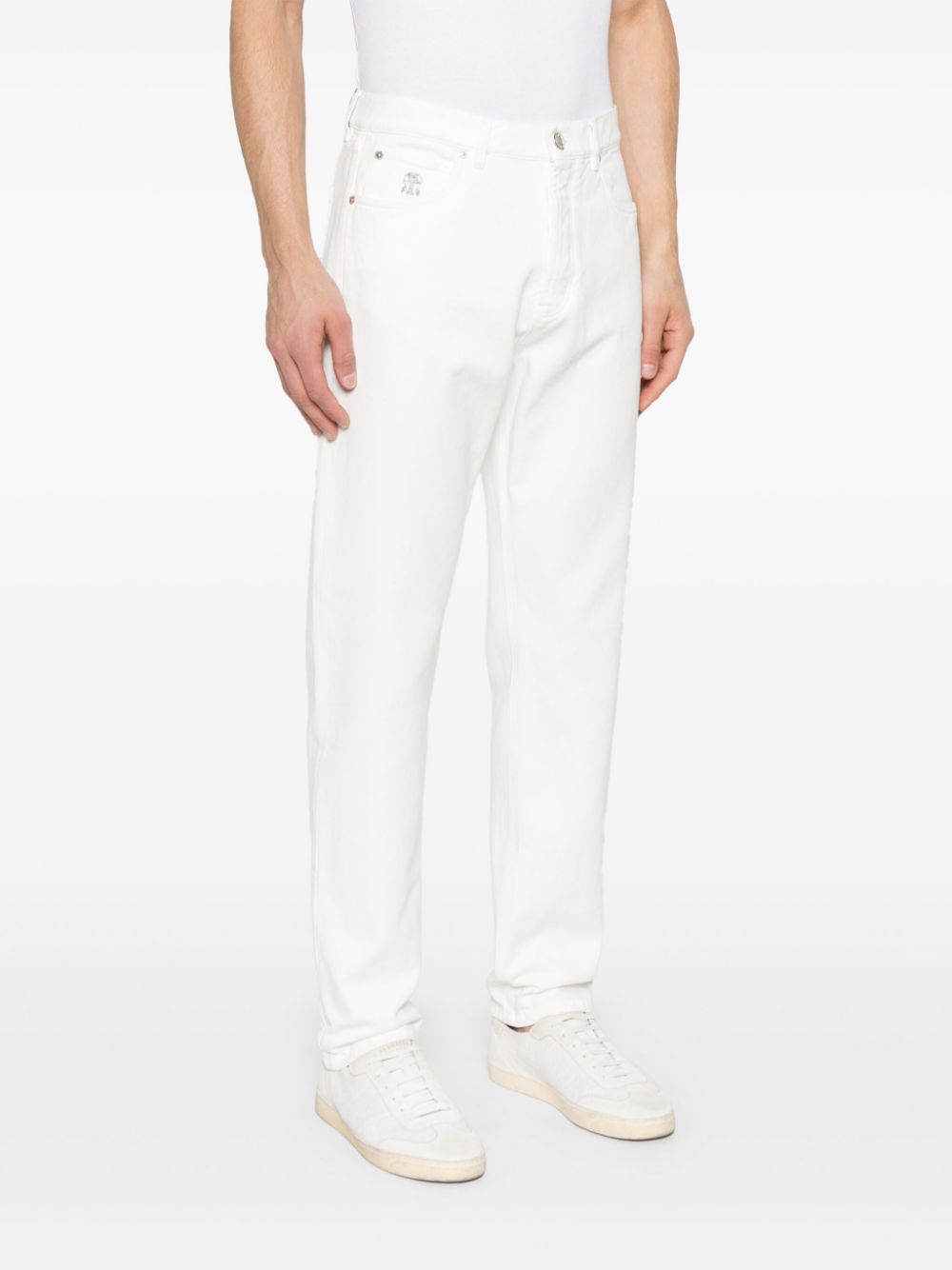 Brunello Cucinelli Denim Cotton Jeans White