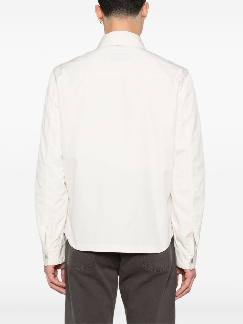 Brunello Cucinelli Short Logo Button Jacket White