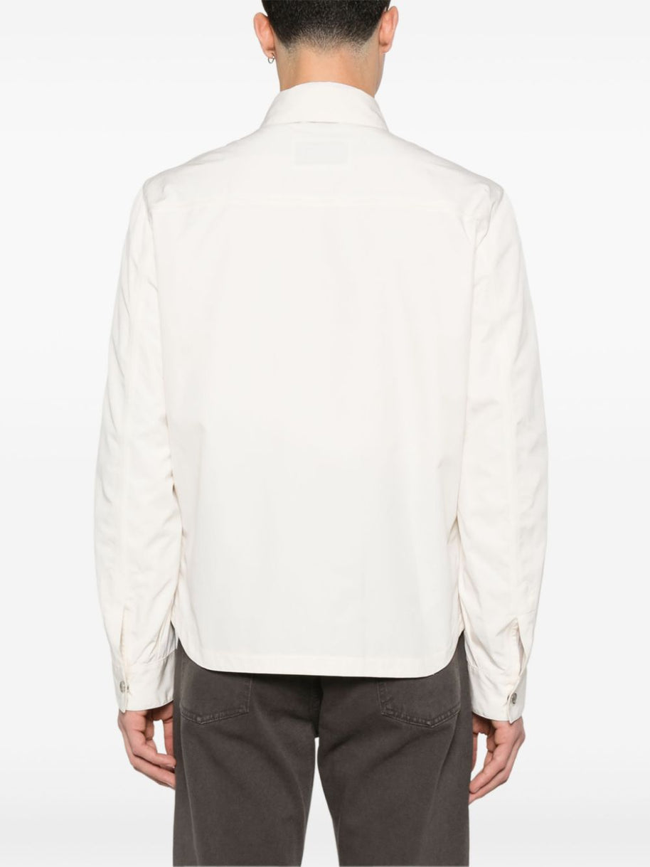 Brunello Cucinelli Short Logo Button Jacket In White