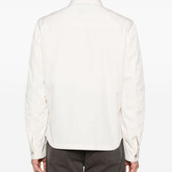 Brunello Cucinelli Short Logo Button Jacket In White