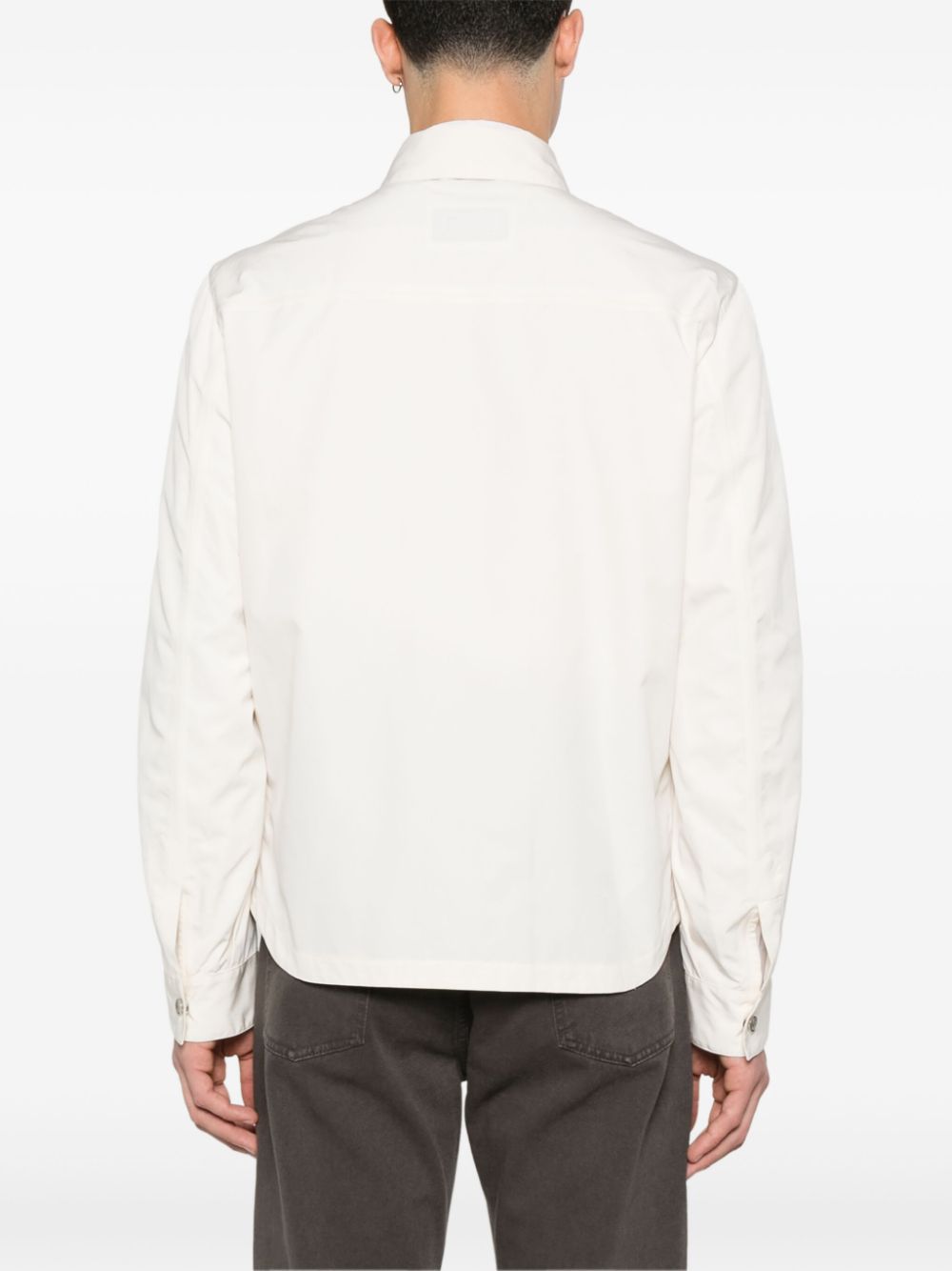 Brunello Cucinelli Short Logo Button Jacket In White