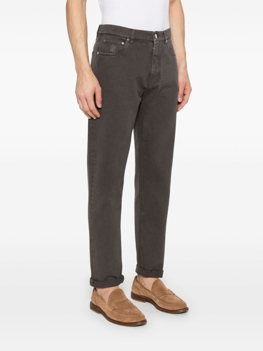 Brunello Cucinelli Cotton Denim Jeans Brown