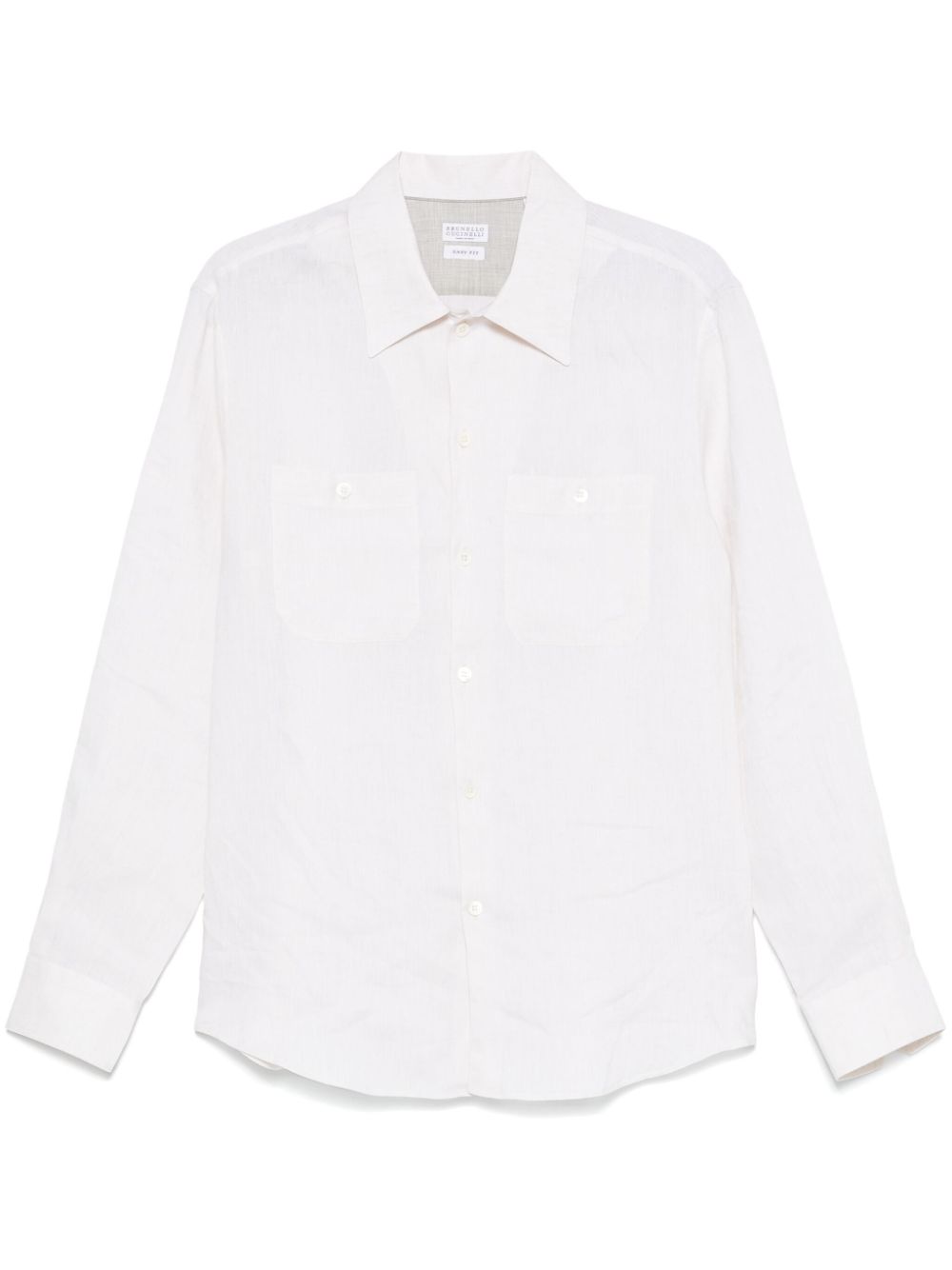 Brunello Cucinelli Linen Shirt In Beige