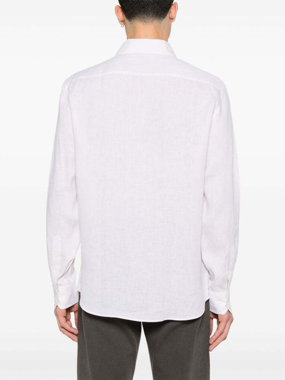 Brunello Cucinelli Linen Shirt In Beige