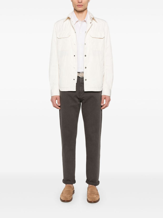 Brunello Cucinelli Linen Shirt In Beige