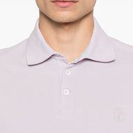 Brunello Cucinelli Cotton Polo Shirt In Purple