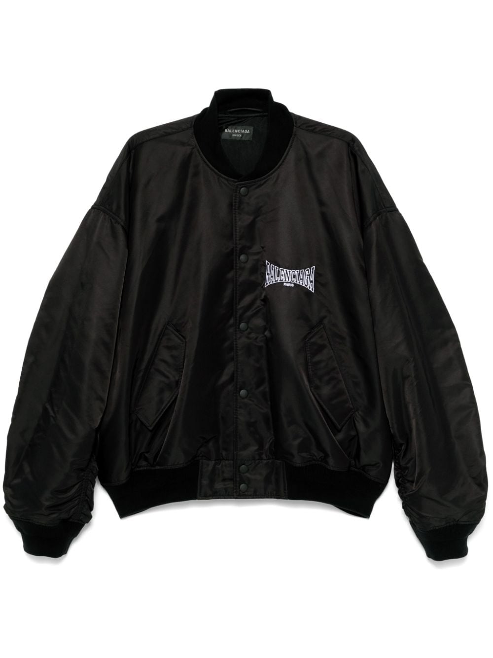 Balenciaga Boxing Varsity Jacket In Black