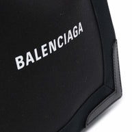 Balenciaga Navy Cabas Small Canvas Tote Bag - Black