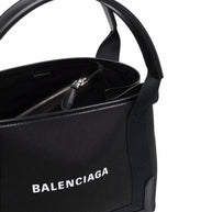 Balenciaga Navy Cabas Small Canvas Tote Bag - Black