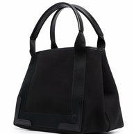 Balenciaga Navy Cabas Small Canvas Tote Bag - Black