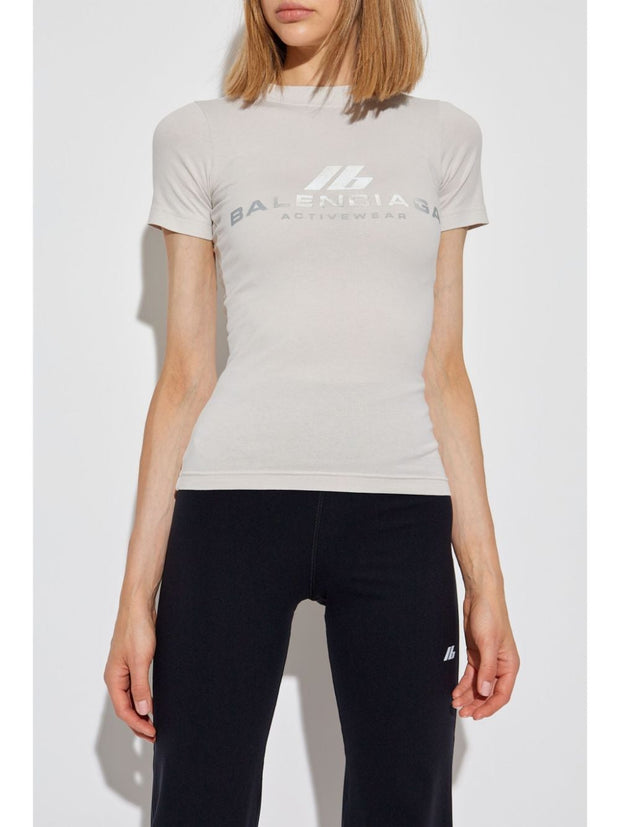 Balenciaga Logo cotton t-shirt - White