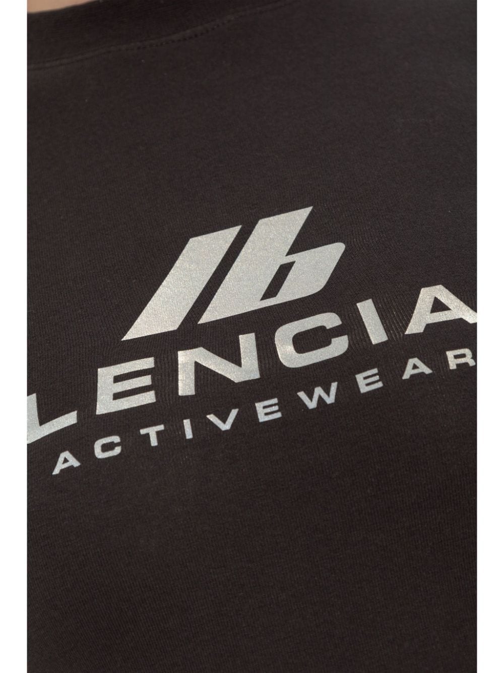 Balenciaga Cotton Blend Logo Print T-shirt Black