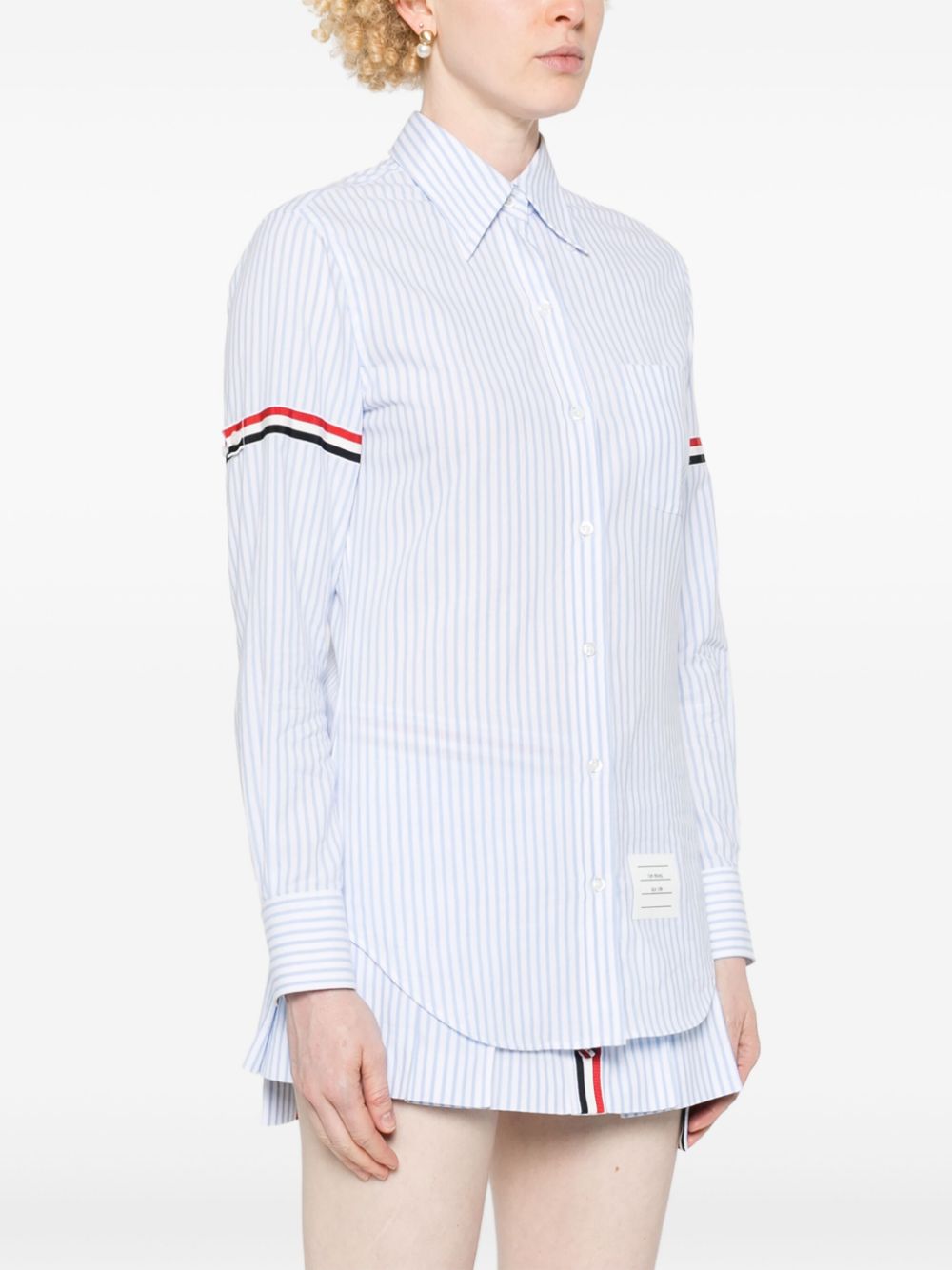 Thom Browne Clear Blue Cotton Shirt