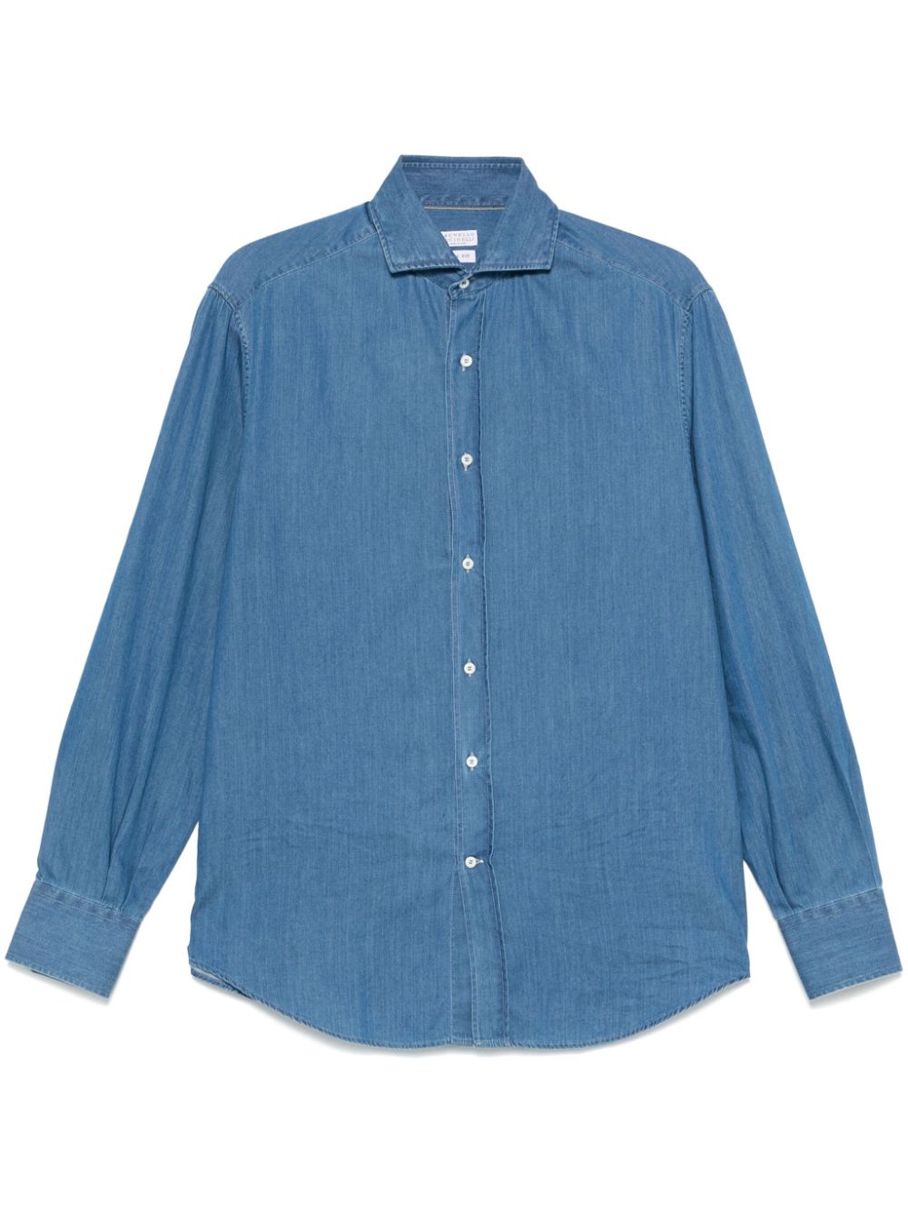 Brunello Cucinelli Cotton Denim Shirt Blue