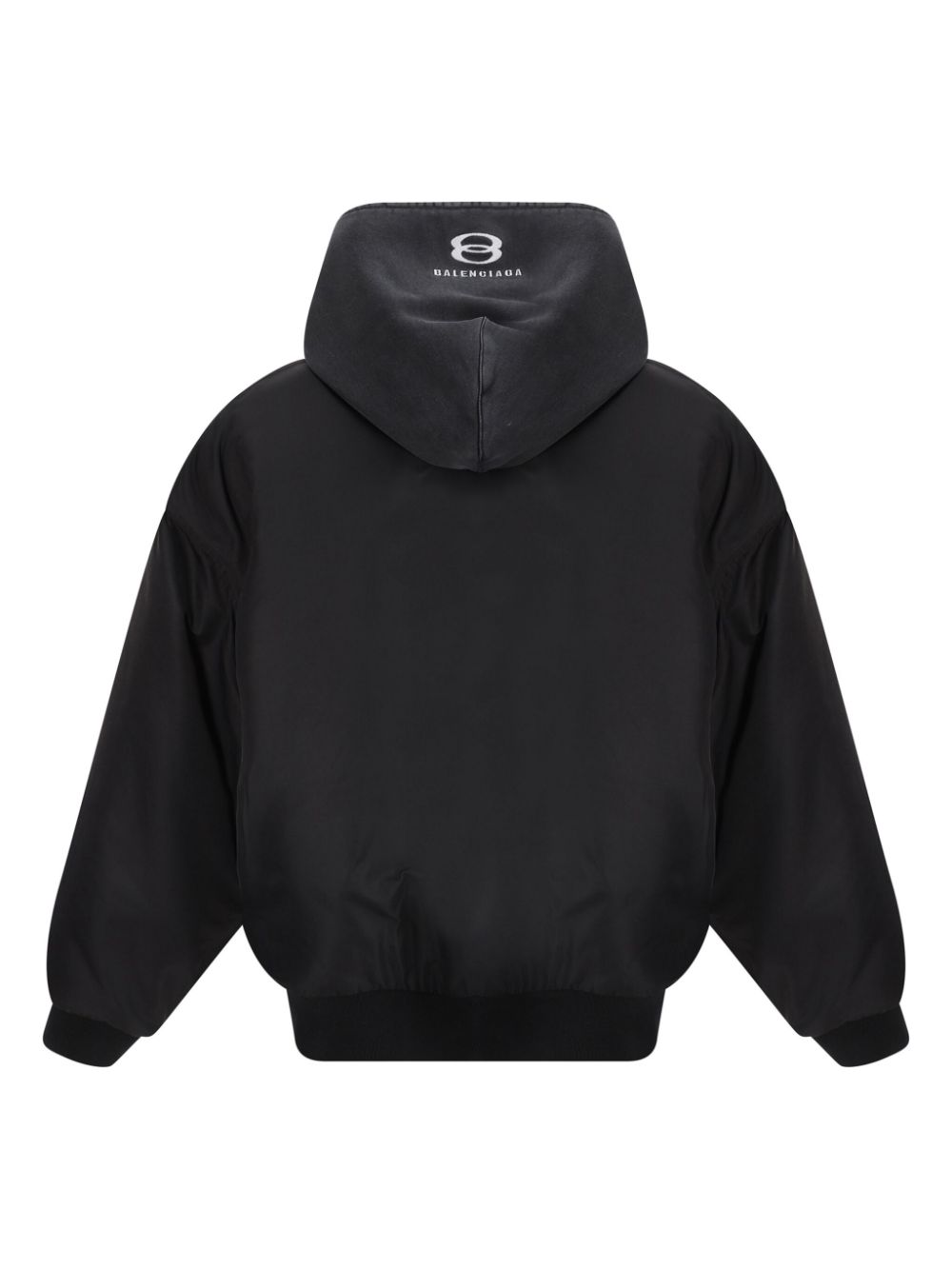 Balenciaga Hooded Bomber Jacket Black