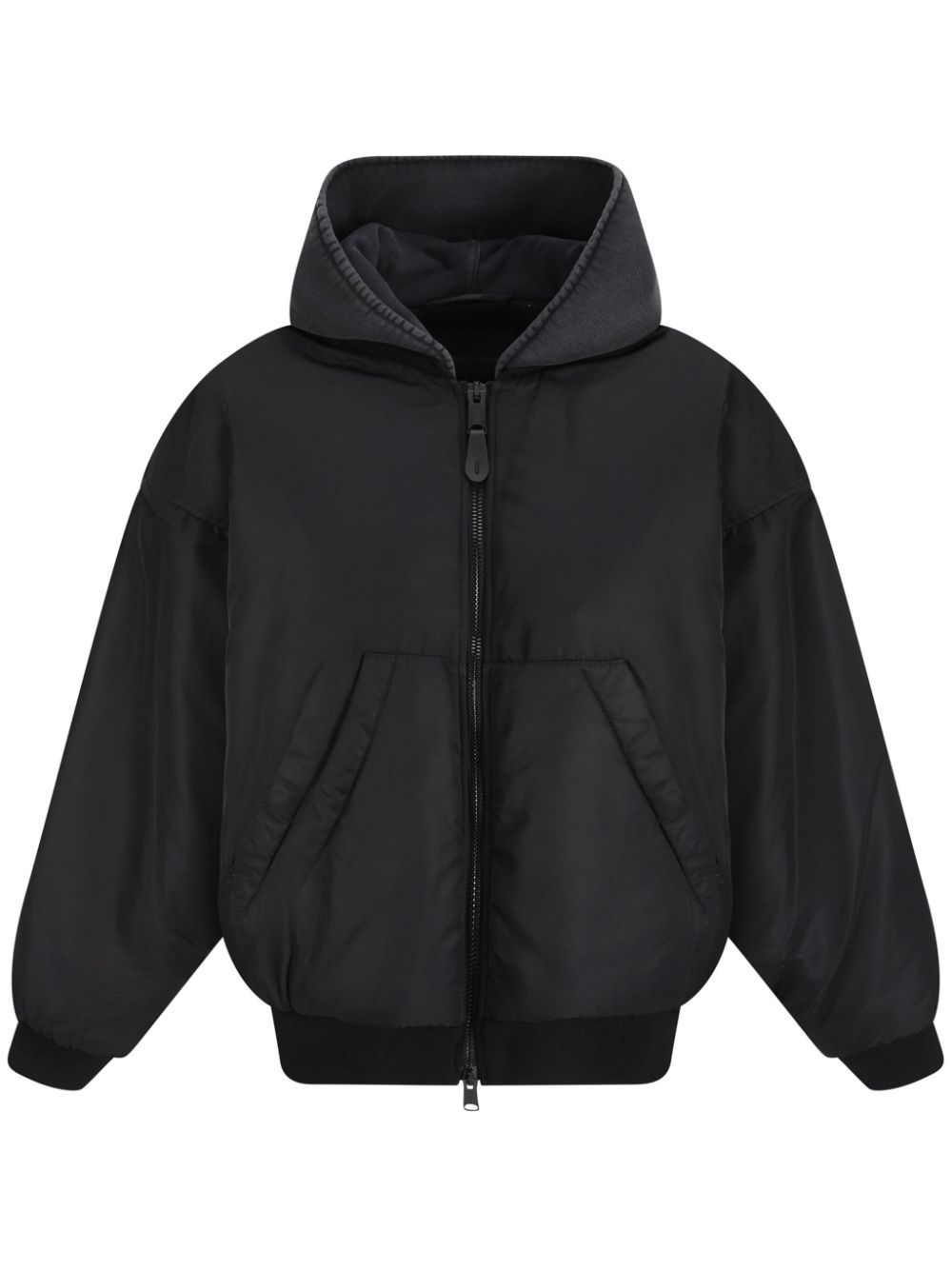 Balenciaga Hooded Bomber Jacket Black