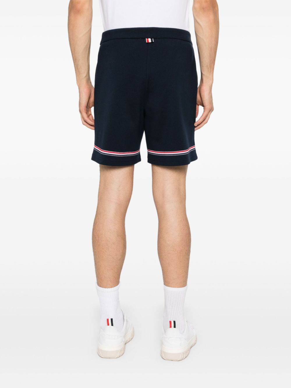 Thom Browne Wool Jersey Shorts Navy Blue