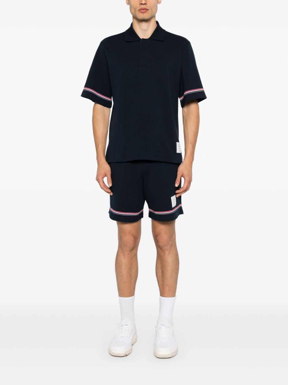 Thom Browne Wool Jersey Shorts Navy Blue