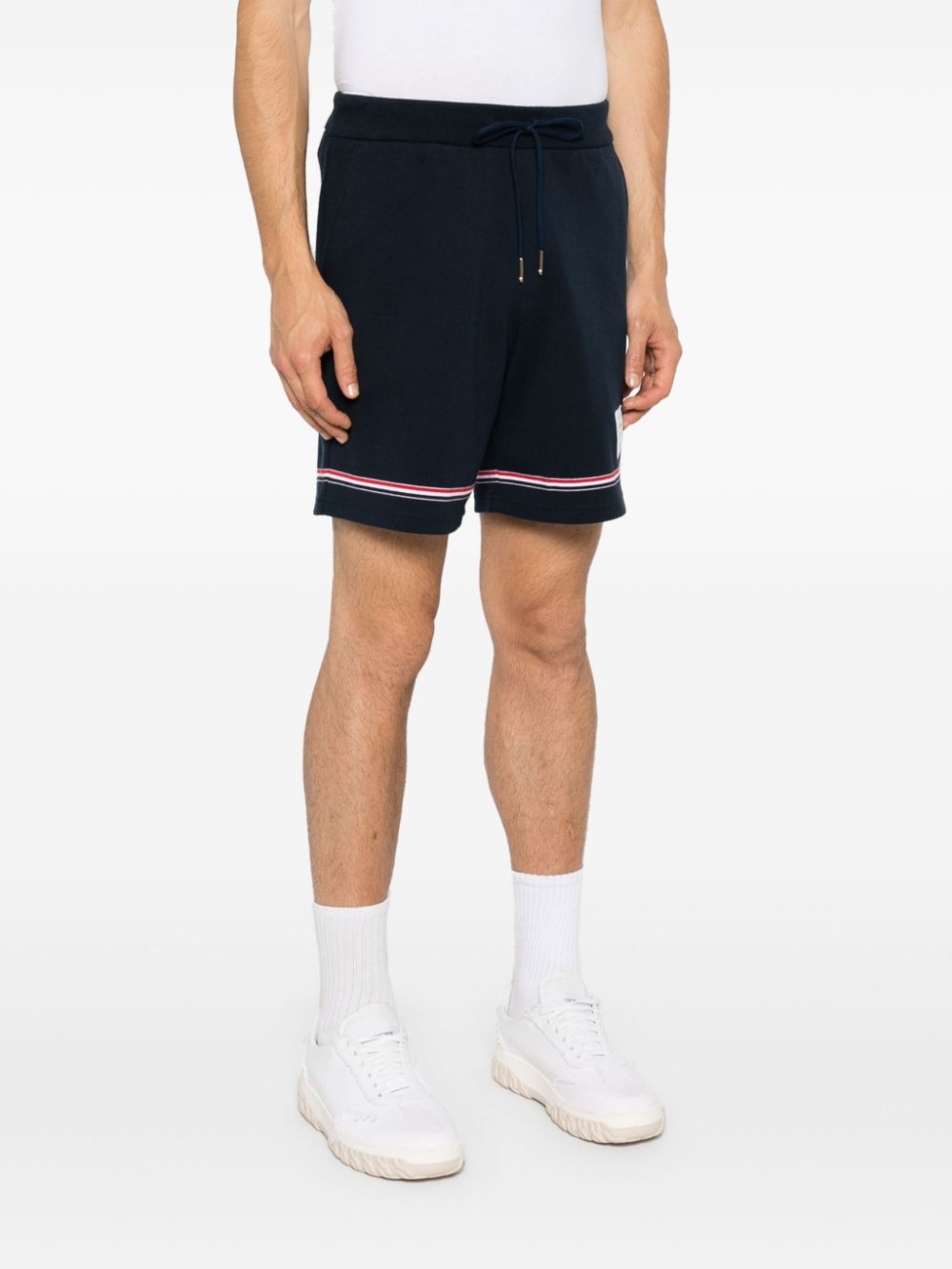 Thom Browne Wool Jersey Shorts Navy Blue