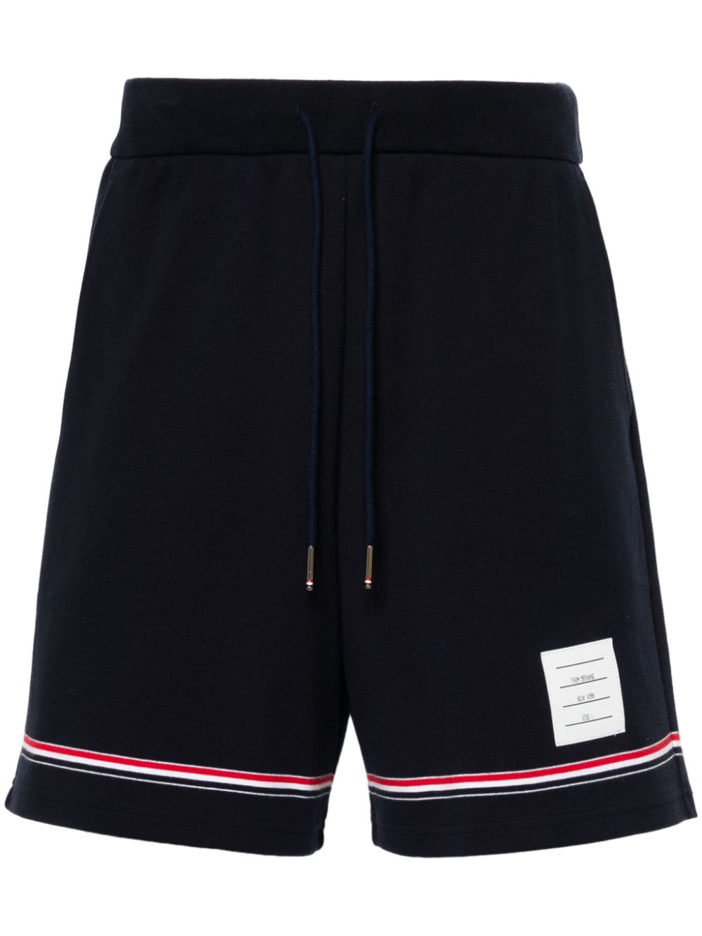 Thom Browne Wool Jersey Shorts In Navy Blue